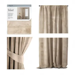 ArtFlhf Tieniaci záves VELVET PLEAT  P | 140 x 270 cm Farba: Silver