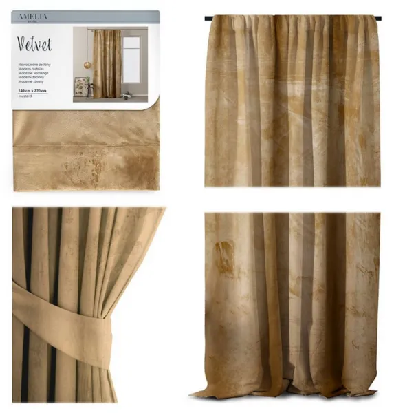 ArtFlhf Tieniaci záves VELVET PLEAT  P | 140 x 270 cm Farba: Silver