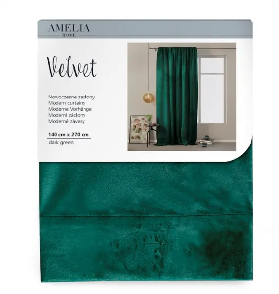 ArtFlhf Tieniaci záves VELVET PLEAT  P | 140 x 270 cm Farba: Silver