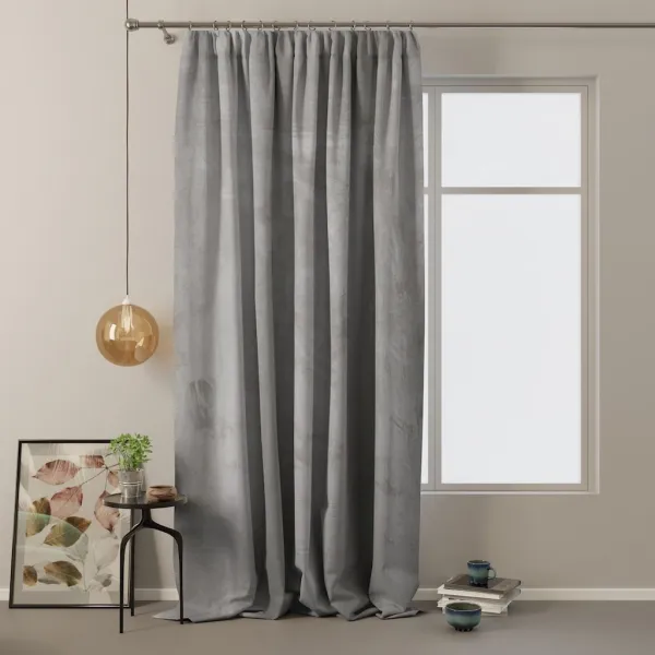 ArtFlhf Tieniaci záves VELVET PLEAT  P | 140 x 270 cm Farba: Silver