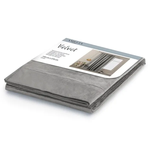 ArtFlhf Tieniaci záves VELVET PLEAT  P | 140 x 270 cm Farba: Silver
