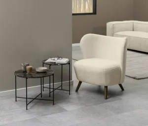 Actona Designové lounge křeslo Crosby krémové