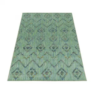 Šnúrkový koberec Bahama 3D Boho zelený