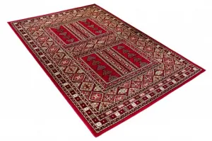 DECOREUM Koberec J930A EUFRAT červená Rozmery (v): 80x150