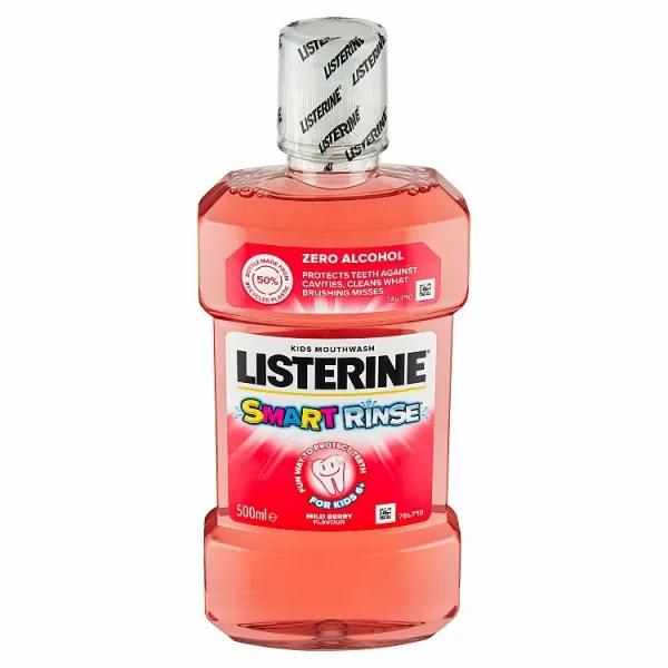 Listerine Smart Rinse Mild Berry ústna voda 500 ml