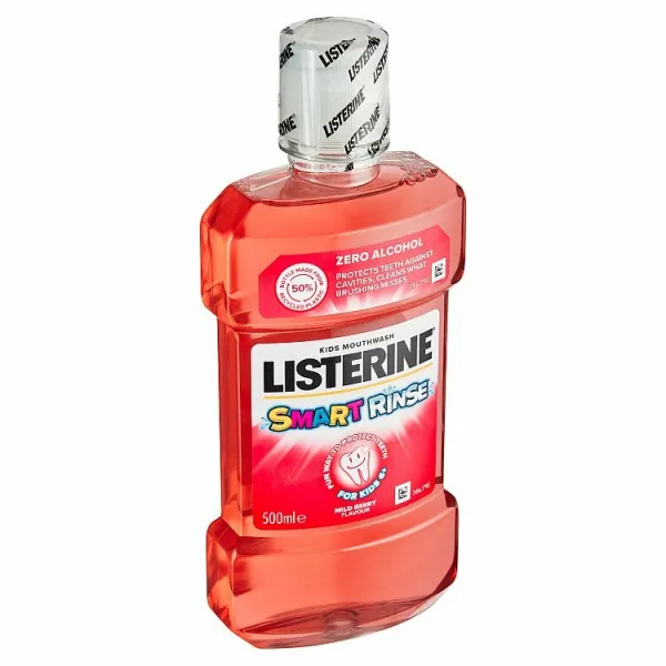 Listerine Smart Rinse Mild Berry ústna voda 500 ml