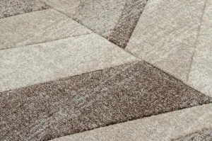 Koberec FEEL 5673/15055 HERRINGBONE béžový / hnedý / krémový