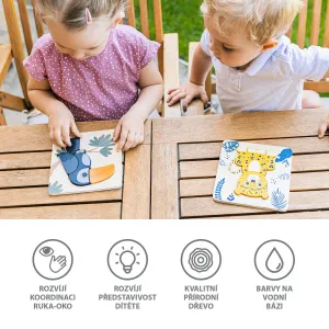Zopa detské drevené puzzle Zebra