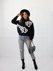 ASPERISSIA Dámsky sveter BETHANY Farba: Čierna, Konfekčná veľkosť: ONESIZE