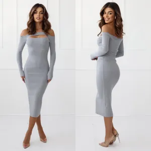 ASPERISSIA Dámske šaty ADELAIDE Farba: Sivá, Konfekčná veľkosť: ONESIZE