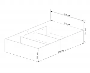 Ak furniture Posteľ CLP 120x200 cm dvojlôžko s roštom biela