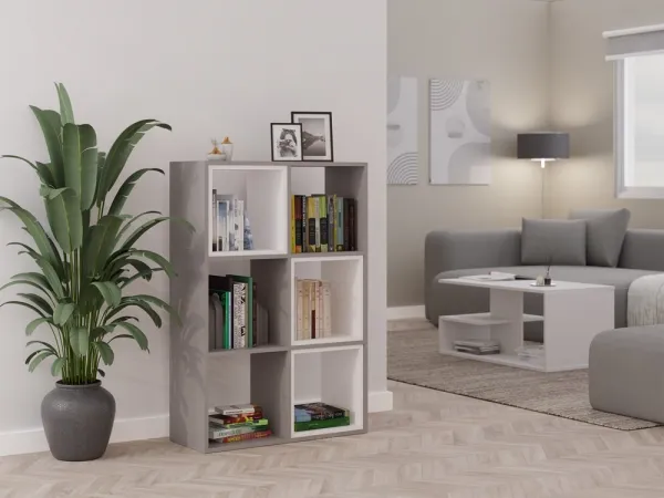TP Living Regál Malax 110 cm šedý
