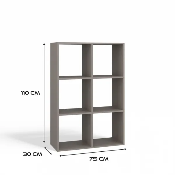 TP Living Regál Malax 110 cm šedý