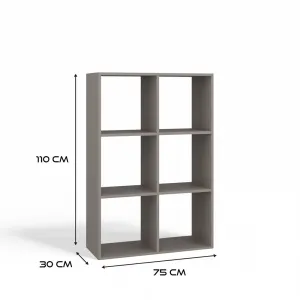 TP Living Regál Malax 110 cm šedý