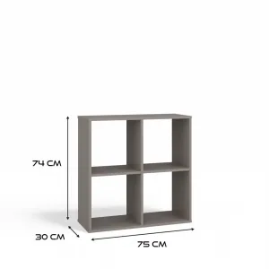 TP Living Regál Malax 2x2 šedý