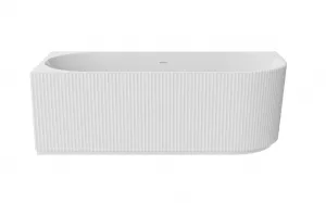 BESCO - Voľne stojaca vaňa DENAYA biela, sifón so štrbinovým prepadom - Farba - Biela, Farba sifónu - Čierna, Rozmer vane - 150 × 75 cm, Spôsob prevedenia - Ľavé VANDENA150LB