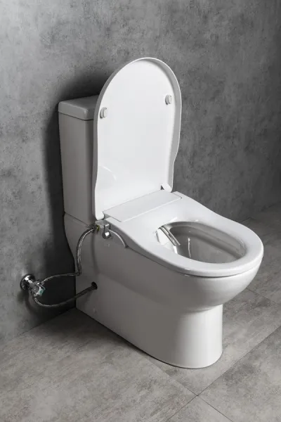 SAPHO - JALTA WC kombi, Rimless, s bidetovým sedátkom CLEAN STAR, spodný/zadný odpad, biela LB402-1