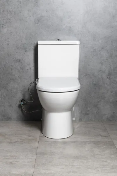 SAPHO - JALTA WC kombi, Rimless, s bidetovým sedátkom CLEAN STAR, spodný/zadný odpad, biela LB402-1