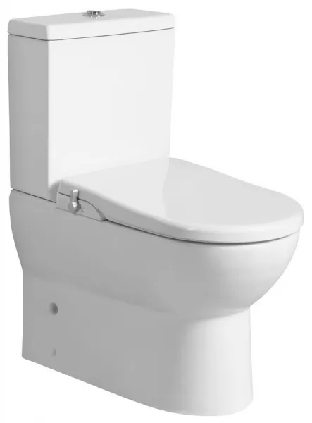 SAPHO - JALTA WC kombi, Rimless, s bidetovým sedátkom CLEAN STAR, spodný/zadný odpad, biela LB402-1