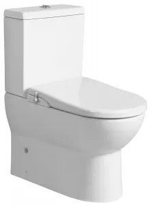 SAPHO - JALTA WC kombi, Rimless, s bidetovým sedátkom CLEAN STAR, spodný/zadný odpad, biela LB402-1