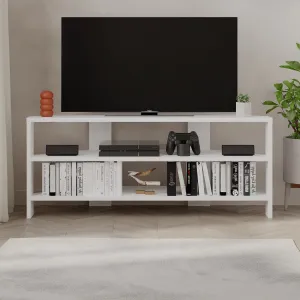 Rohový TV stolík Houseland Thales biely