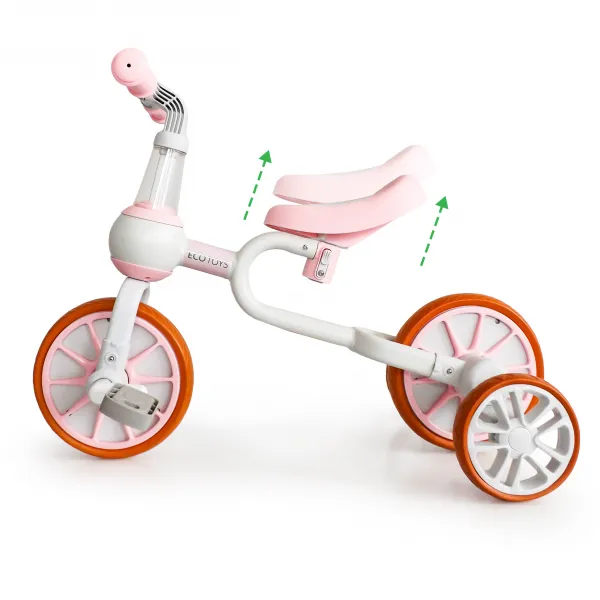 Balančný bicykel 4v1 - rúžový