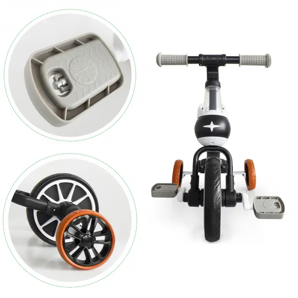 Balančný bicykel 4v1 - čierny