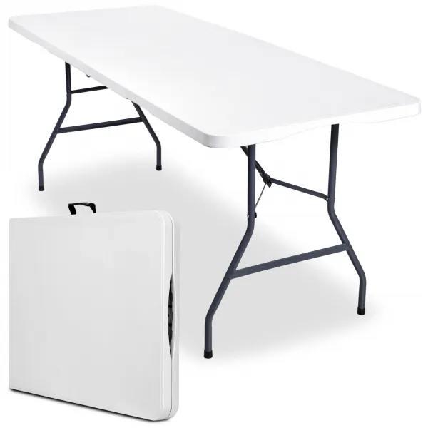 BALI WHITE cateringový stôl skladací kufor 180 cm biely