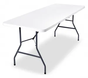 BALI WHITE cateringový stôl skladací kufor 180 cm biely