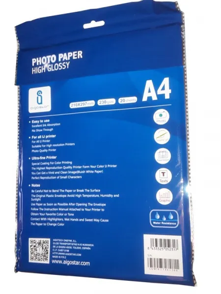 Fotopapier 230g/m2, A4 lesklý, 20 listov