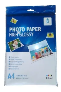 Fotopapier 230g/m2, A4 lesklý, 20 listov