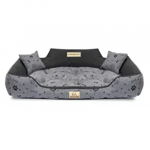 JAKS Vodeodolný pelech pre psa čierne kosti Kingdog Pelech veľkosti: 75 x 65 cm