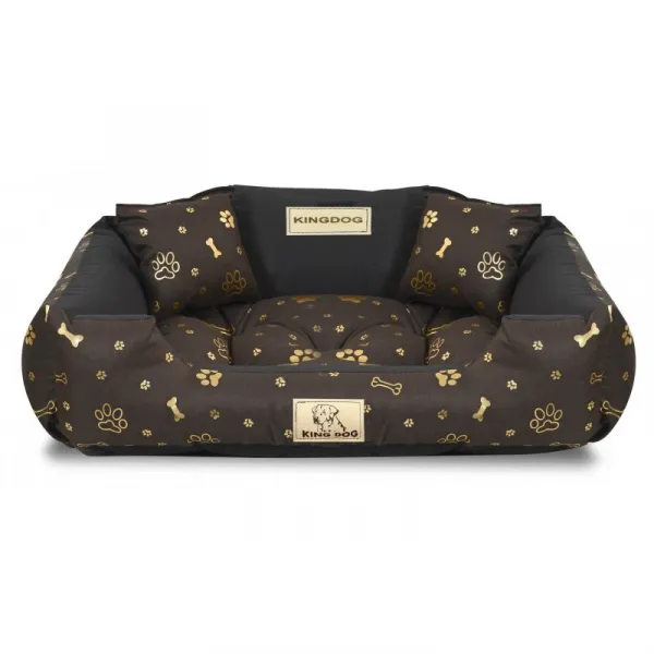 JAKS Vodeodolný pelech pre psa zlaté kosti Kingdog Pelech veľkosti: 75 x 65 cm