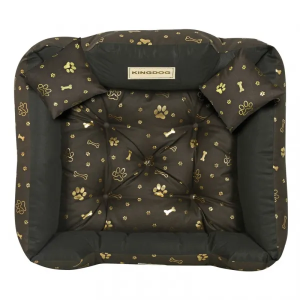 JAKS Vodeodolný pelech pre psa zlaté kosti Kingdog Pelech veľkosti: 75 x 65 cm
