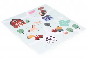 Veľká penová podložka EVA pre deti Farma 90,5x90,5 cm 21 ks