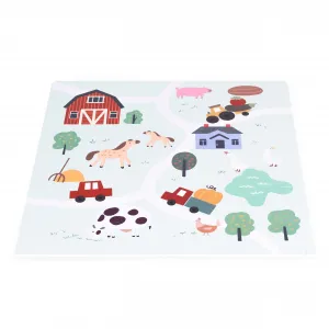 Veľká penová podložka EVA pre deti Farma 90,5x90,5 cm 21 ks