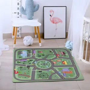 Veľká penová podložka EVA pre deti Mesto 90,5x90,5 cm 21 ks