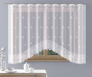 Hotová záclona alebo balkónový komplet, BEGI, biela 180 x 250 cm