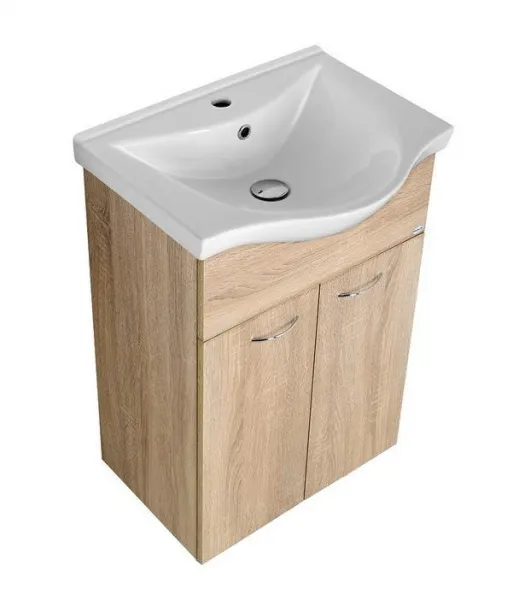 KERAMIA FRESH umývadlová skrinka 51,1x74x34cm, dub platin 50058