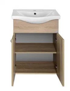 KERAMIA FRESH umývadlová skrinka 51,1x74x34cm, dub platin 50058