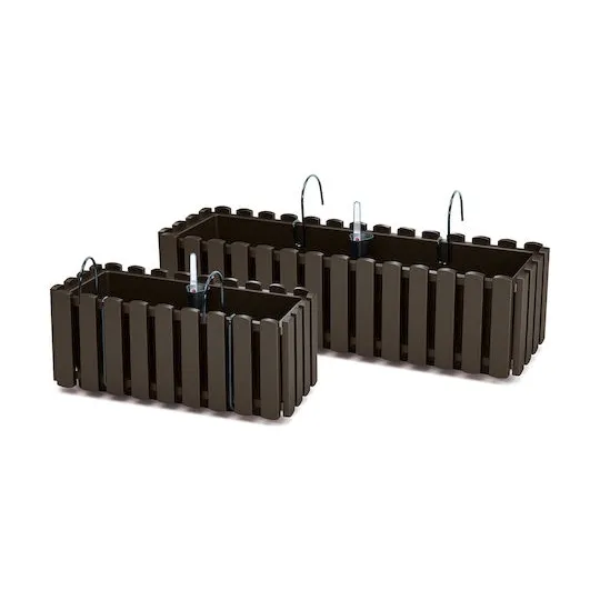 Prosperplast Závěsný truhlík BOARDEE FENCYCASE W hnědý, varianta 38 cm