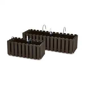 Prosperplast Závěsný truhlík BOARDEE FENCYCASE W hnědý, varianta 38 cm