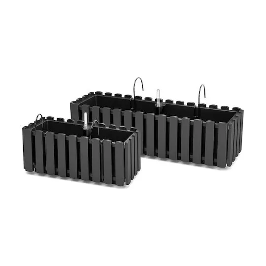 Prosperplast Závesný kvetináč BOARDEE FENCYCASE W antracit, varianta 58 cm