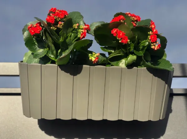 NABBI DDECZ400 plastový balkónový kvetináč 38,3 cm sivý kameň