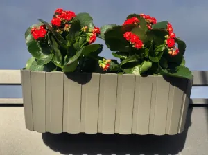 NABBI DDECZ400 plastový balkónový kvetináč 38,3 cm sivý kameň
