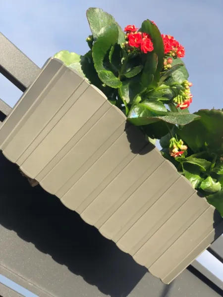 NABBI DDECZ400 plastový balkónový kvetináč 38,3 cm sivý kameň