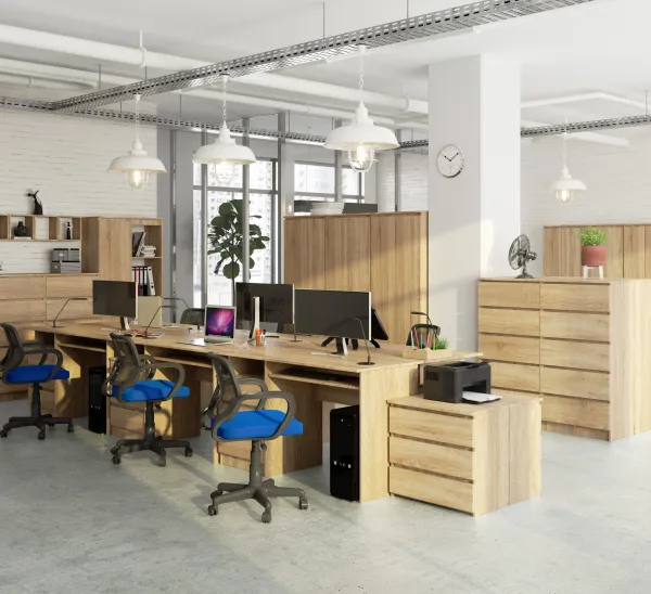Ak furniture Volně stojící psací stůl CLP 135 cm dub sonoma
