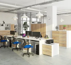 Ak furniture Volně stojící psací stůl CLP 135 cm bílý/dub sonoma