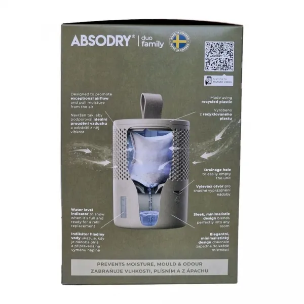 Odvlhčovač Everbrand Sweden AB Absodry Duo Family Bag, do 50 m3, zelený