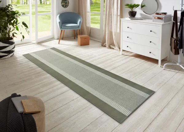 Hanse Home Collection koberce Behúň Basic 105487 Green - 80x450 cm